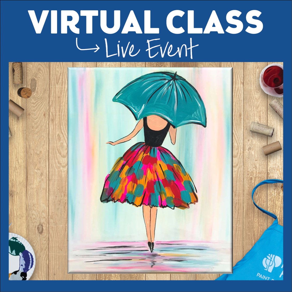 Rainy Day Chic 2 Ways: Take Home Art Kit or Use Your Own Supplies